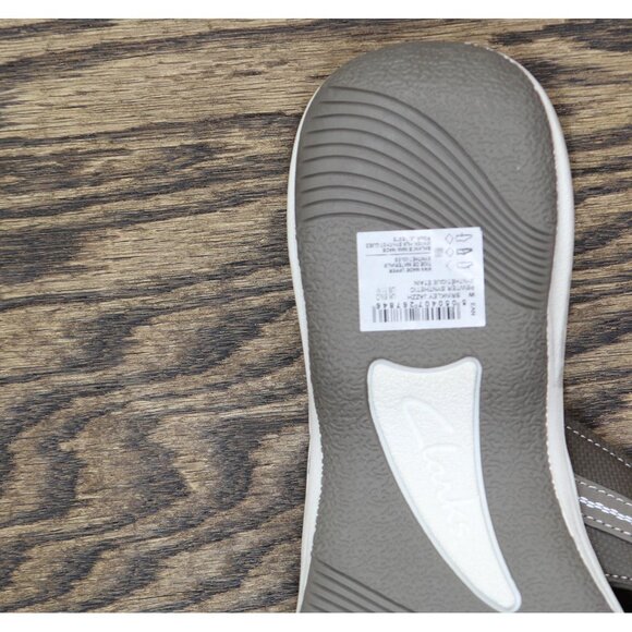 Clarks Jazzh Womens Toe-Post Cushioned Footbed Flip-Flops Gray Multi 11M - Picture 6 of 7